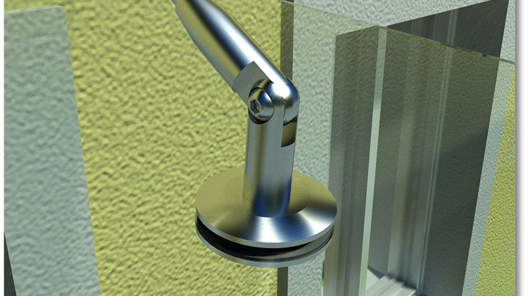 Custom Front Door Glass Canopy Awning Satin Hardware