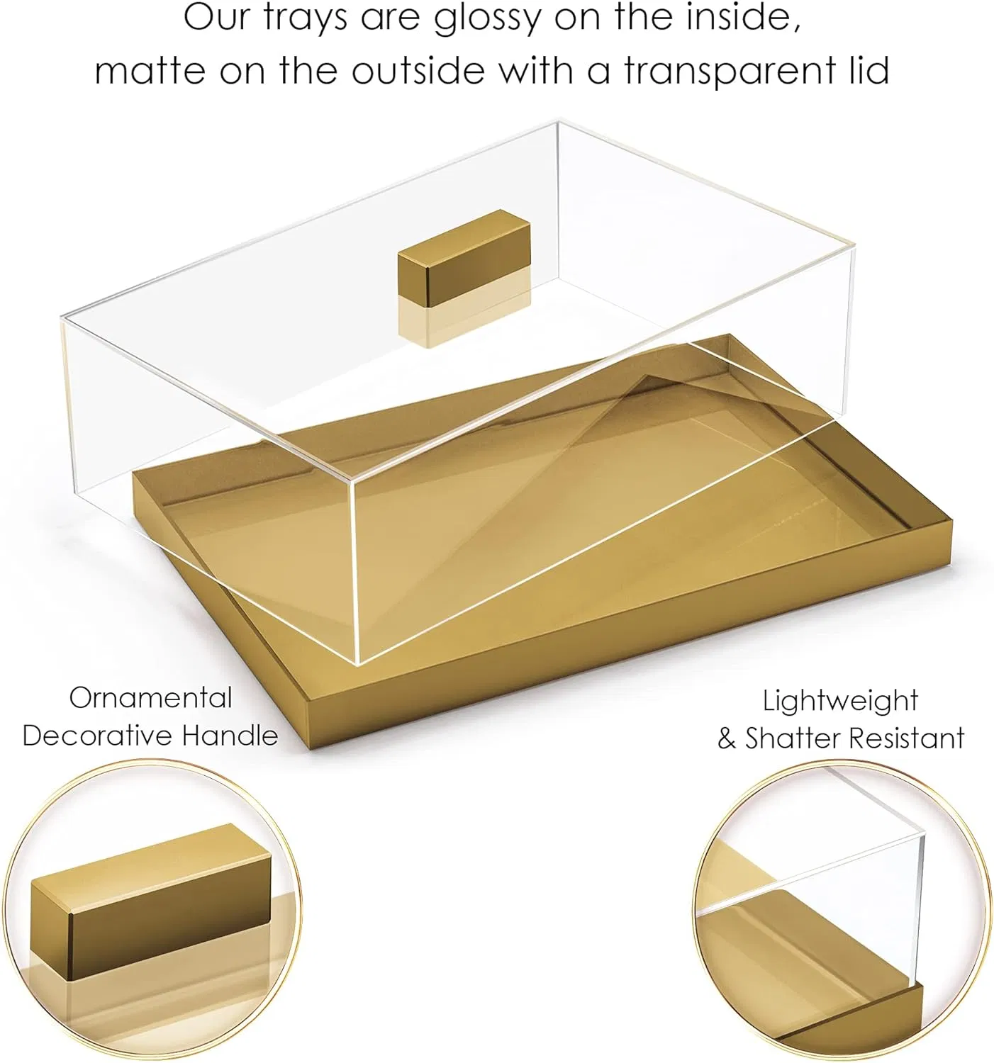 Customize Clear Acrylic Food Tray