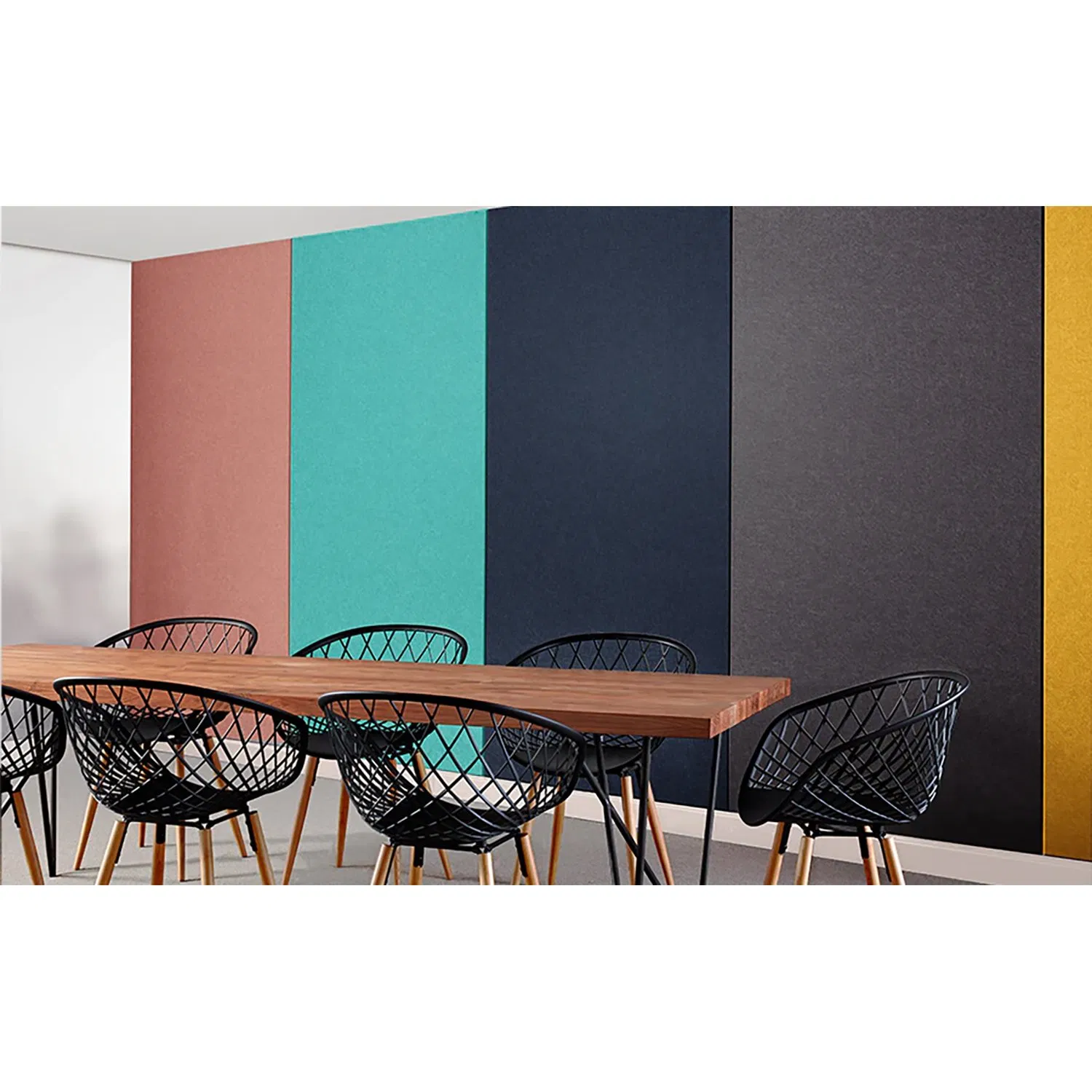 Color Decorative Fabric Polyester Fiber Acoustic Wall Panel for Interior