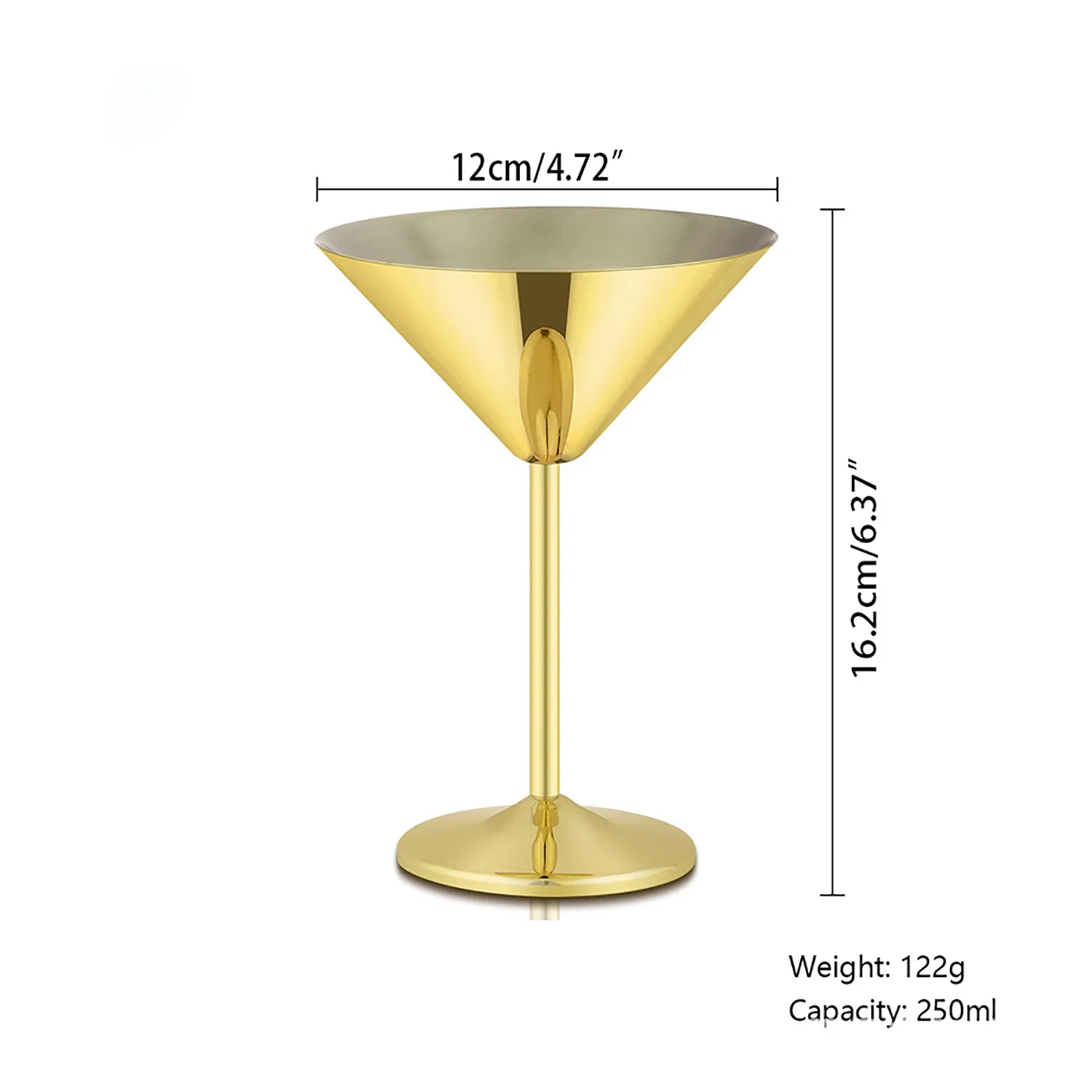 Стальной бокал для мартини Elegant Wine Goblet