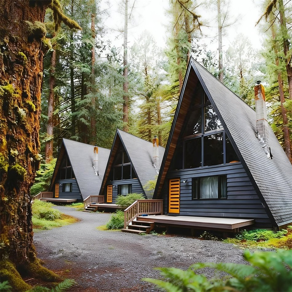 Modular Villa De Acero Ligero Luxe Prefabriquee Casa De Triangulo Con Diseno De Paquete Plano Y Entrega Rapida for Hotel & Tourism Developments