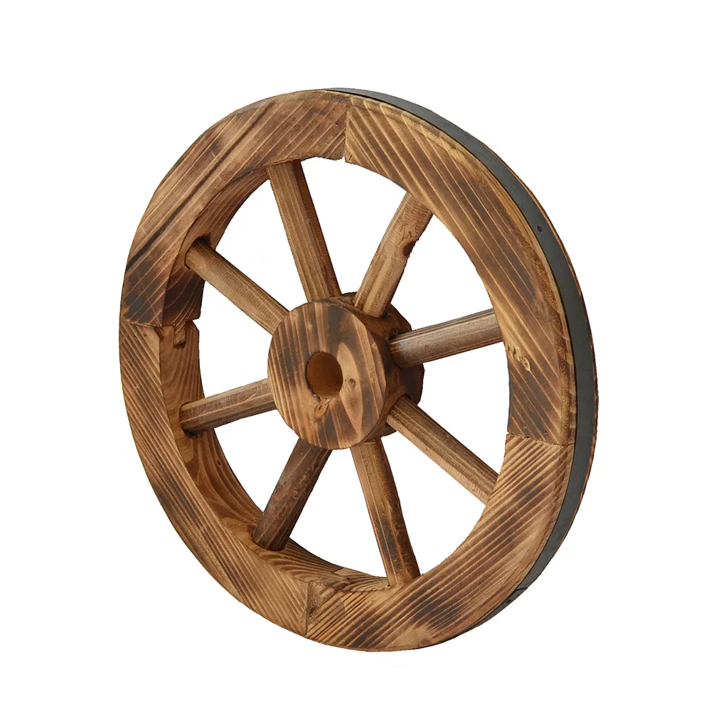 12inch Wooden Craft Wheels with Fire Burnt Finish
