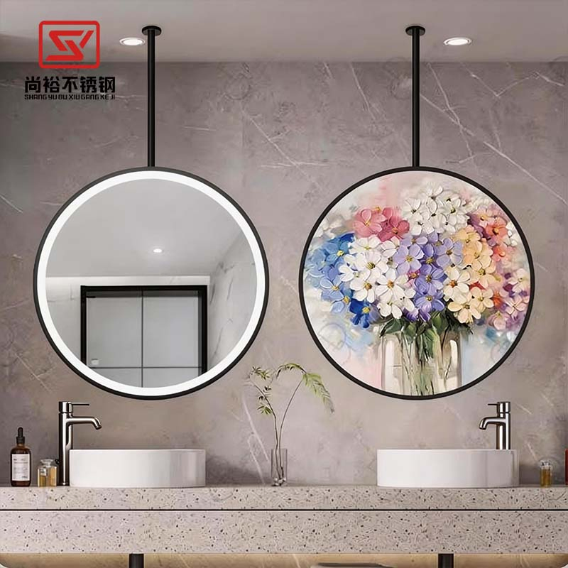 Bathroom/Gym/Dance Room Golden Stainless Steel Frame Mirror with Latest Technology