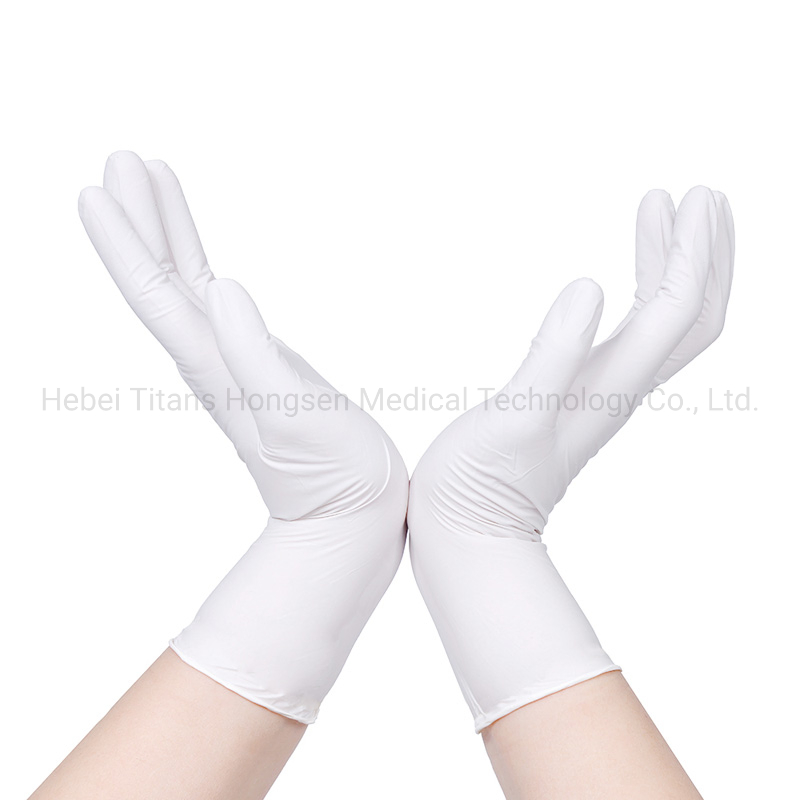 Stock in USA White Durable Powder Free Nitrile Industrial Gloves