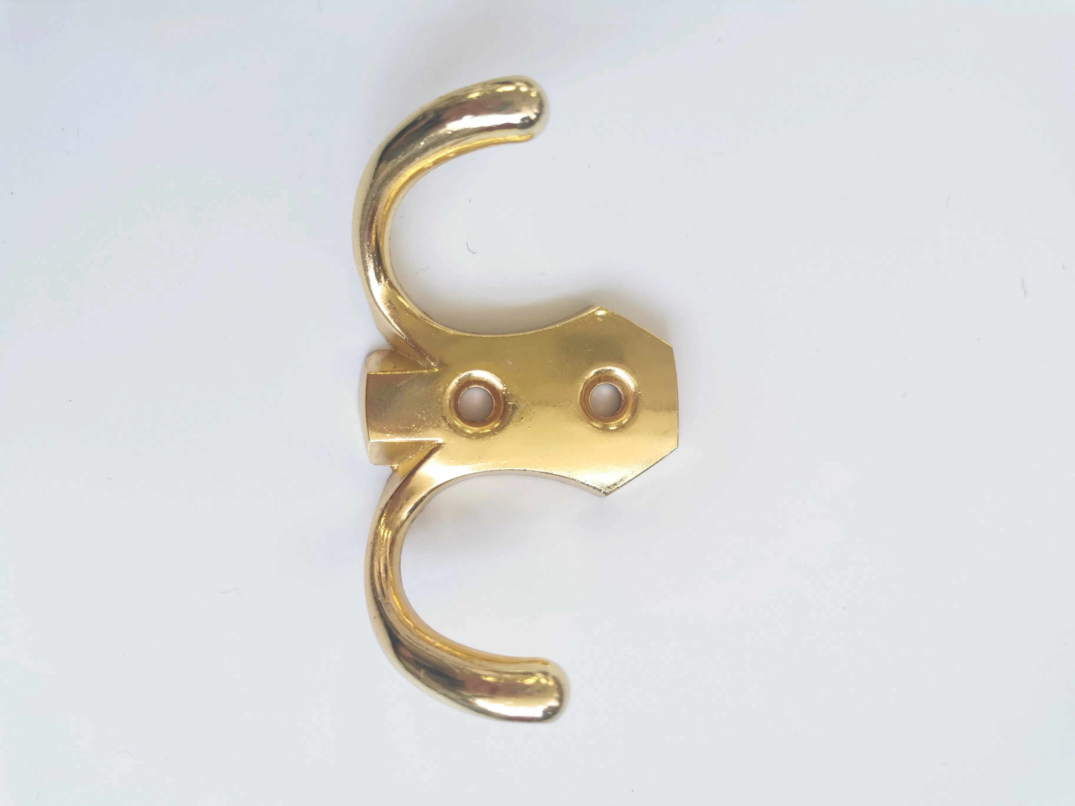 Golden Double Prong Robe Hook for Bathroom Accessories