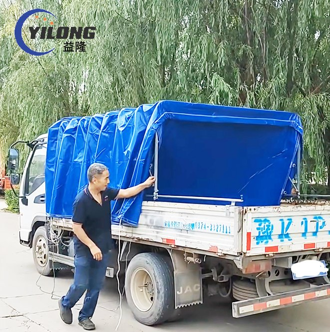 Quick Deploy Push Pull Waterproof Tarpaulin Lorry Retractable Truck Bed Cover