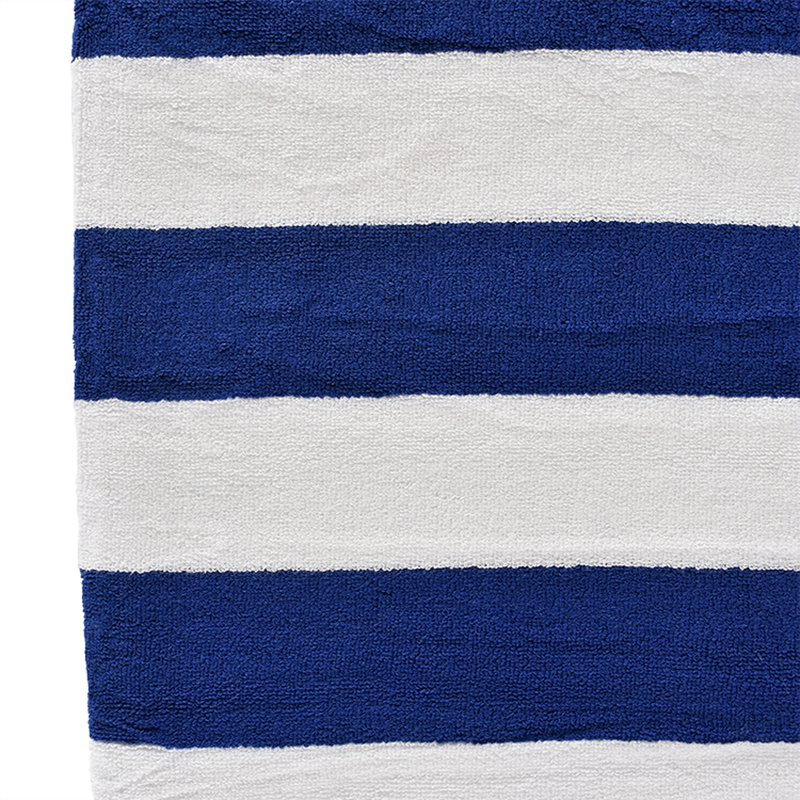 100% Cotton White/ Blue Stripe Pool Towel for Hotel Pool