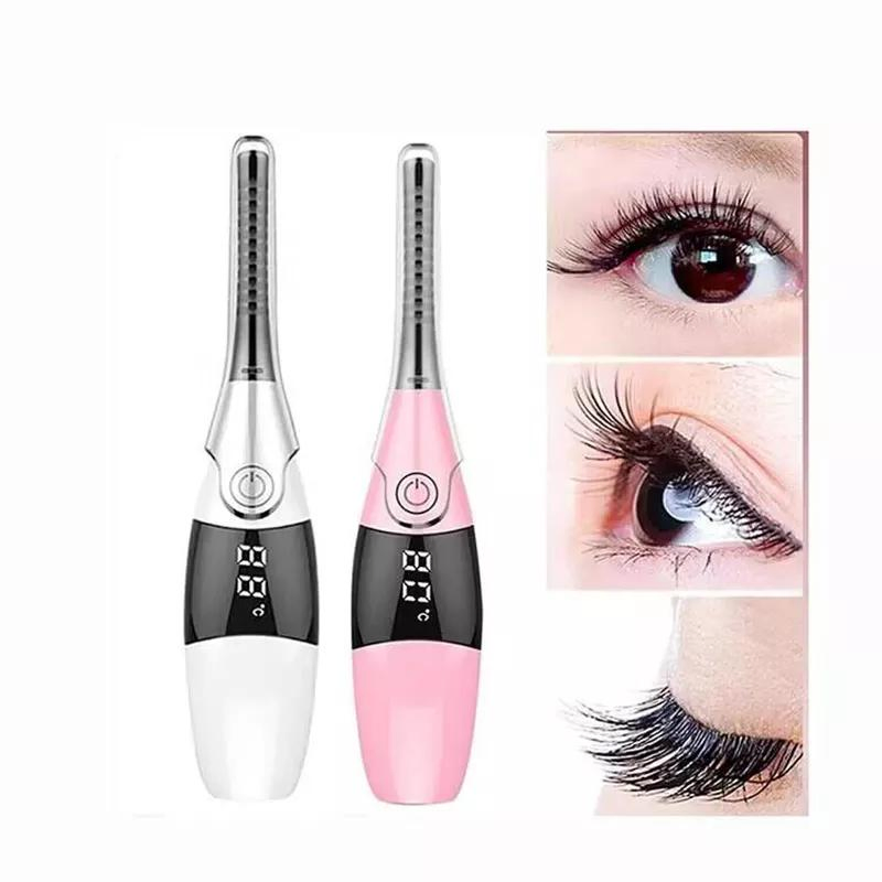 Latest Styles Lash Lift Operated Private Label Custom Logo Multi Color Pink White Black Mini Electric Heated Eyelash Curler