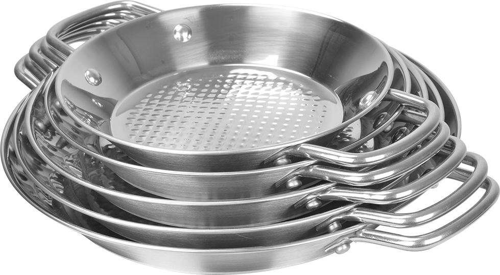 Stainless Steel Seafood Plate with Compound Bottom