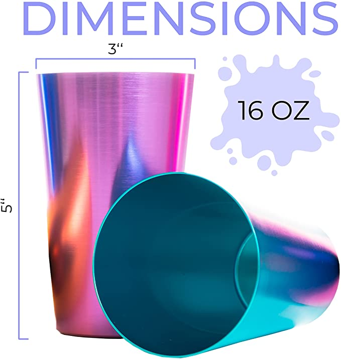 Reusable 16oz 18oz 20oz Colorful Aluminum Cups for Beer Whisky Vodka Gin Moskovskaya DOT Au Rain