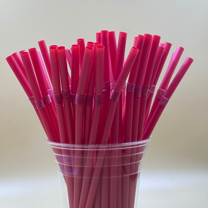 Eco-Safe Bendable Sugarcane Straws - Biodegradable & Bright Colors