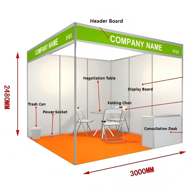 Customized Aluminum Alloy Standard Display Board Stand for Exhibition Booth Advertising