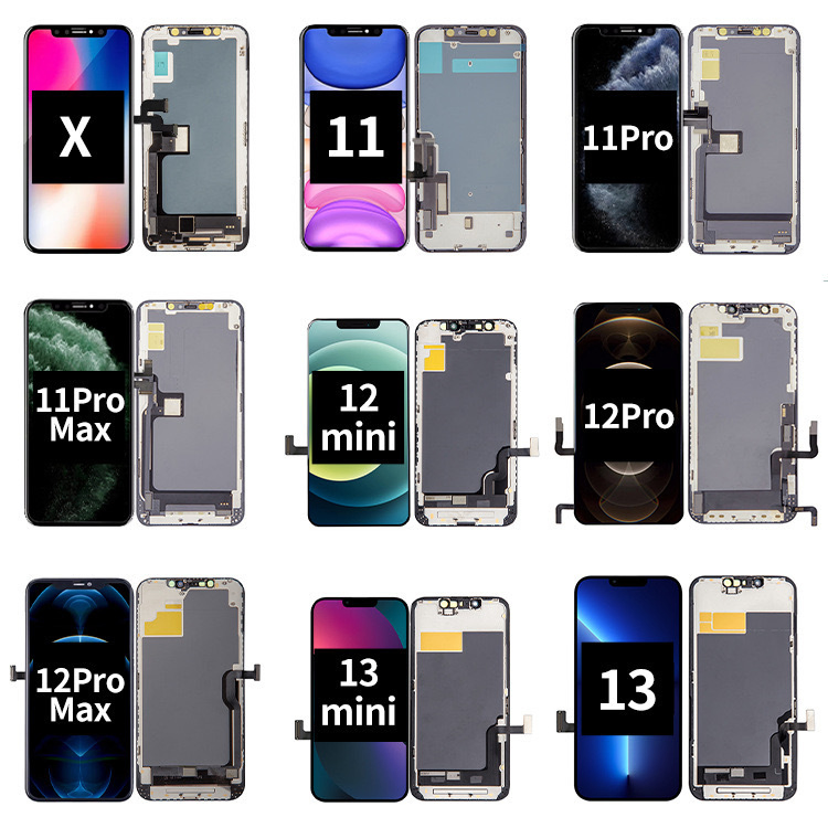 Gx Jk Yk Dd Rj Screen LCD FHD Incell TFT Soft OLED for Display Replacement for iPhone 16 15 14 13 12 11 PRO Max Plus X Xs Xr 8 7 6 Mini Factory Wholesale Price