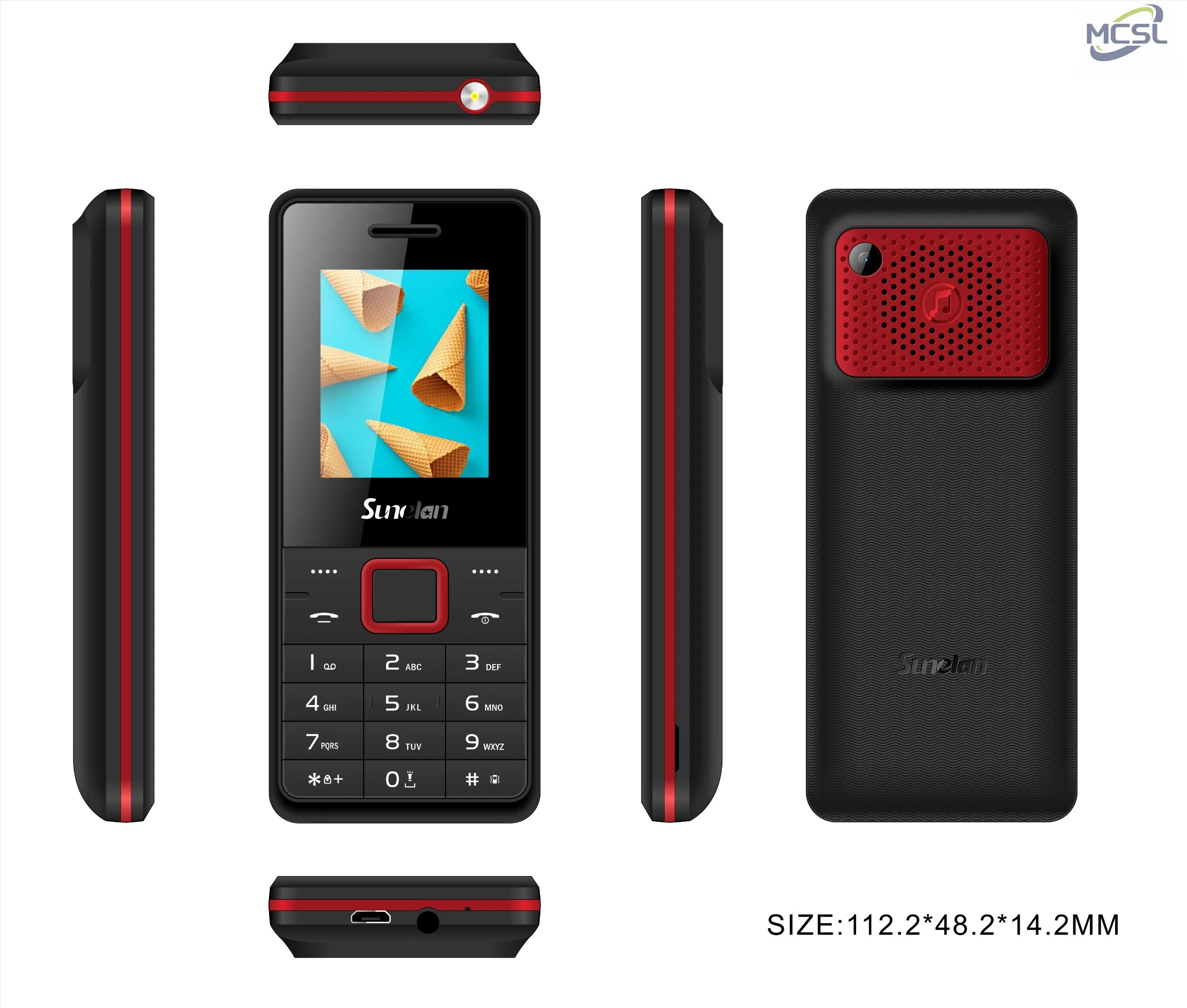 Кнопочный телефон Sunelan S102 с мощным аккумулятором
