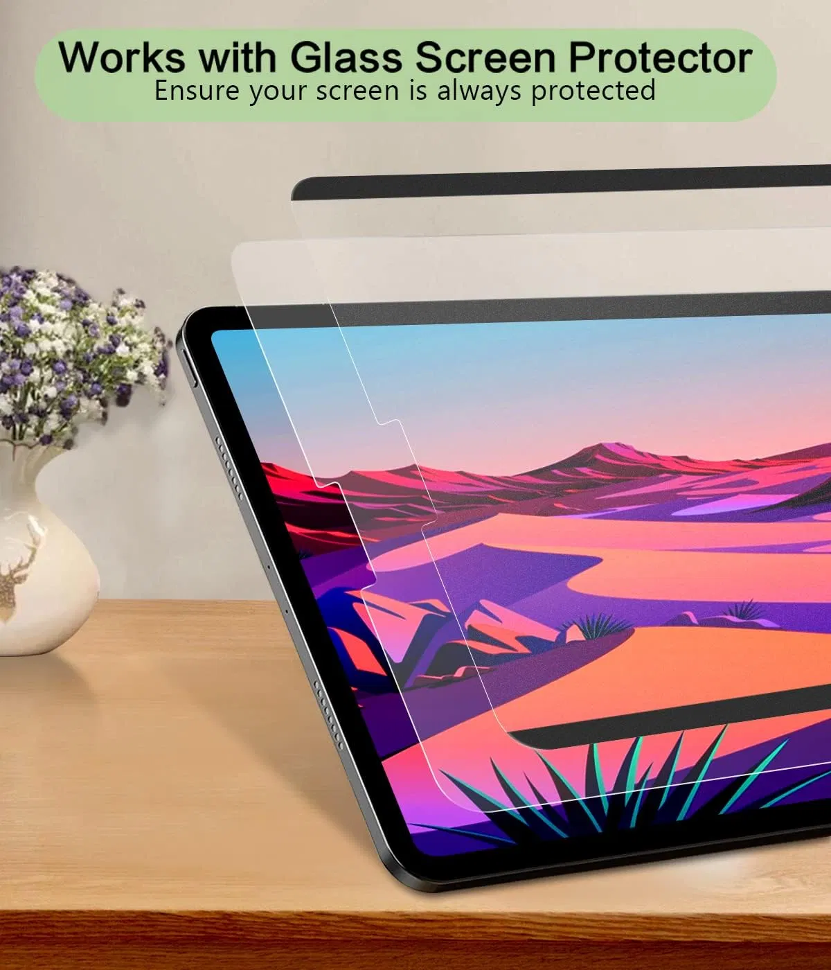 Магнитная съёмная защитная плёнка для iPad с эффектом бумаги