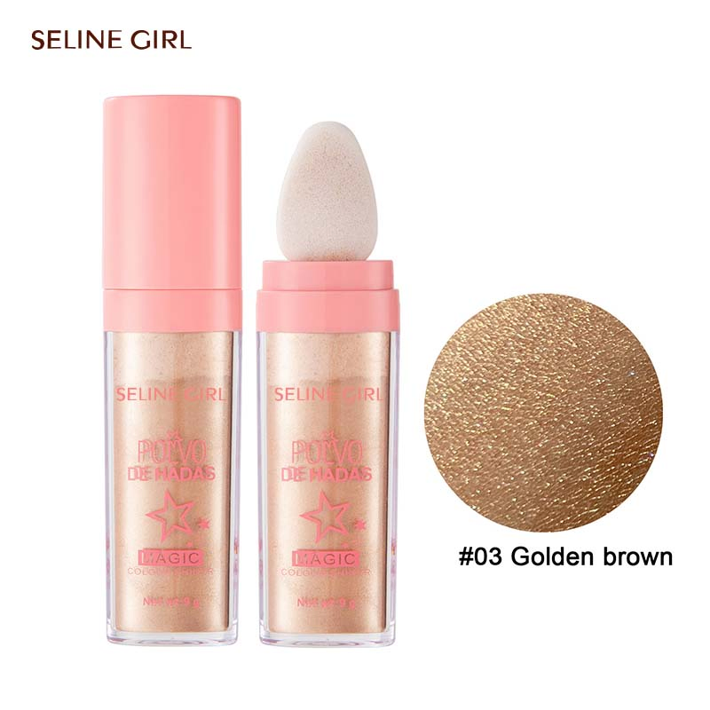 Seline Girl 9g Golden Brown Colour Magic Highlight Powder Glitter