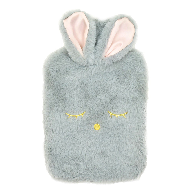 New Design Body Hand Warmer Rubber Hot Water Bottle Bag Cute Cover with Eye Mask Gift Set