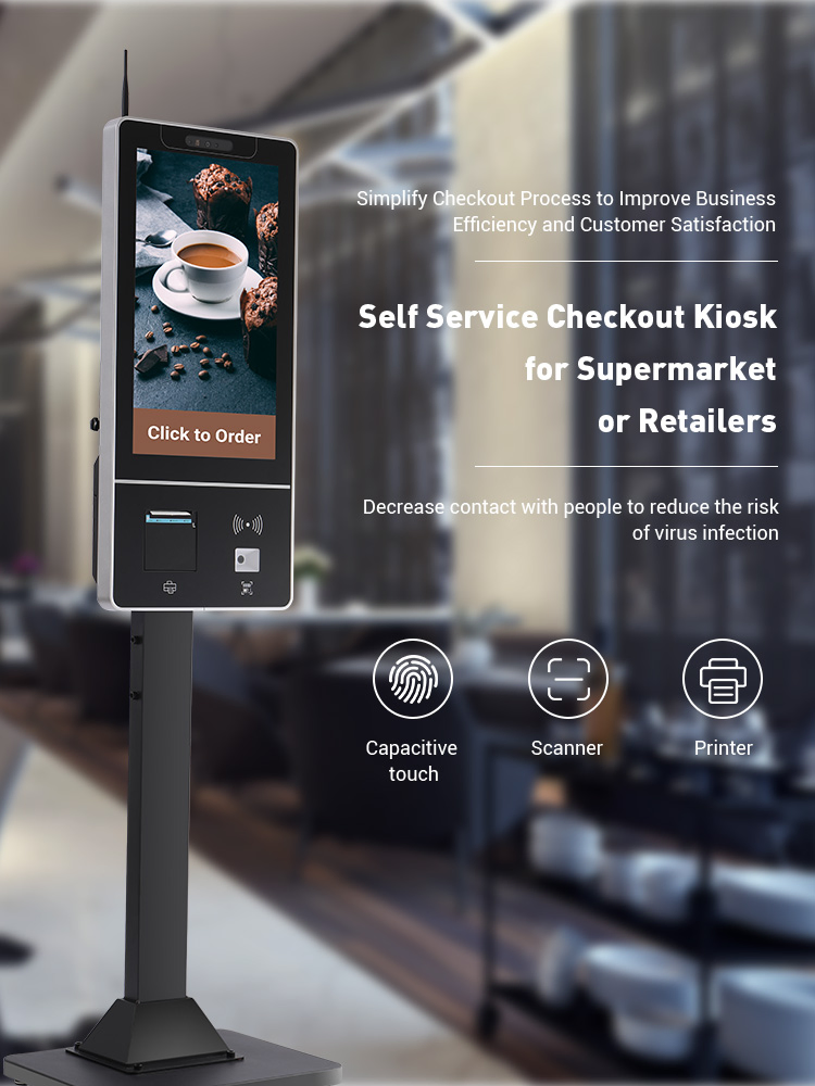 Make Your Order Convenience Supermarket Self Payment Kiosk Display