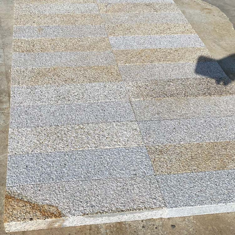 Low Price 15% off Bush-Hammmered/Flamed Finish G682 Yellow Rusty Beige Granite Paving Stone for Patio Pavers