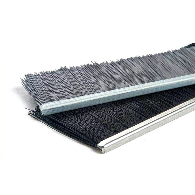 Flexible Strip Cleaning Brush for Door Window Escalator /Double Row Base Nylon Plastic Horse Hair Industrial Brush