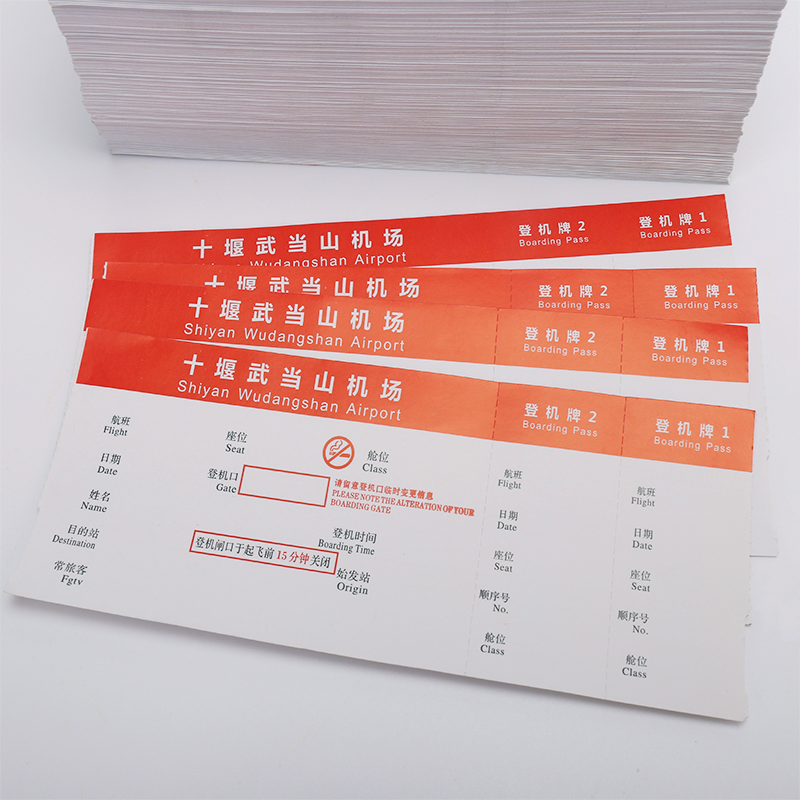 180 -185 Standard Luggage Tag Boarding Pass Printing