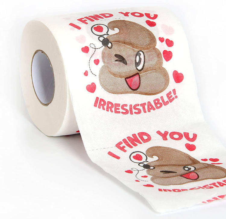 Funny Birthday Party Novelty Gift Merry Christmas Santa Claus Custom Printed Toilet Paper Roll