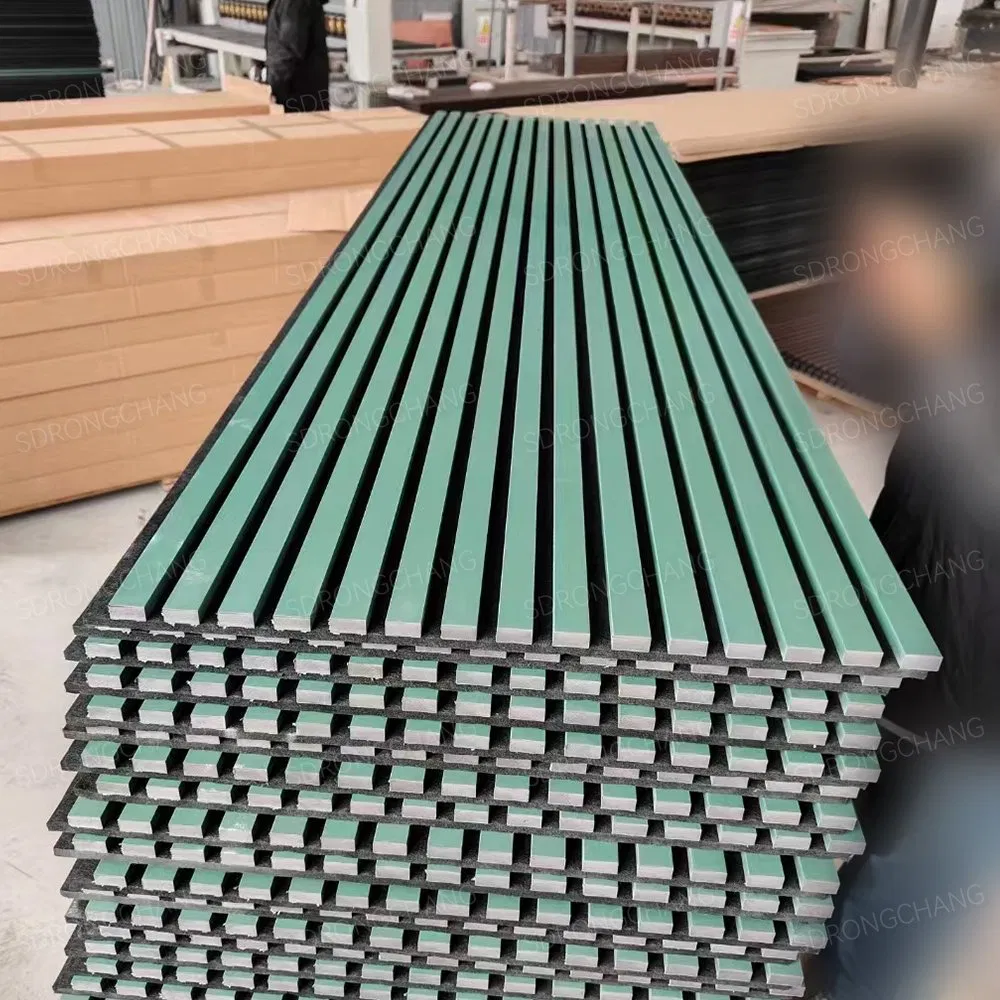 Decorative Soundproofing Wooden Slats Wall Covering Wood Veneer Felt Acoustic Panel