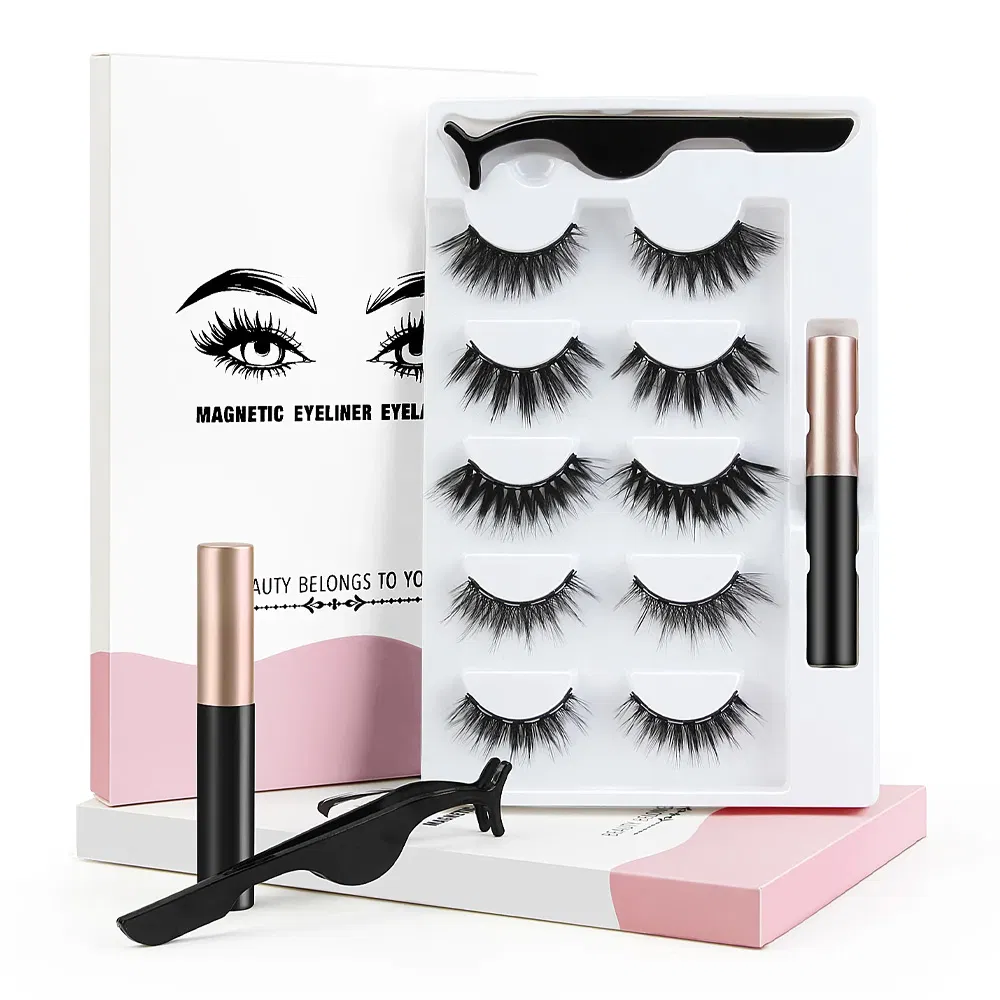 Cheap False Mink Volume Eyelash Individual Extension Wholesale DIY Magnetic Fake Silk Eye Lash Kit