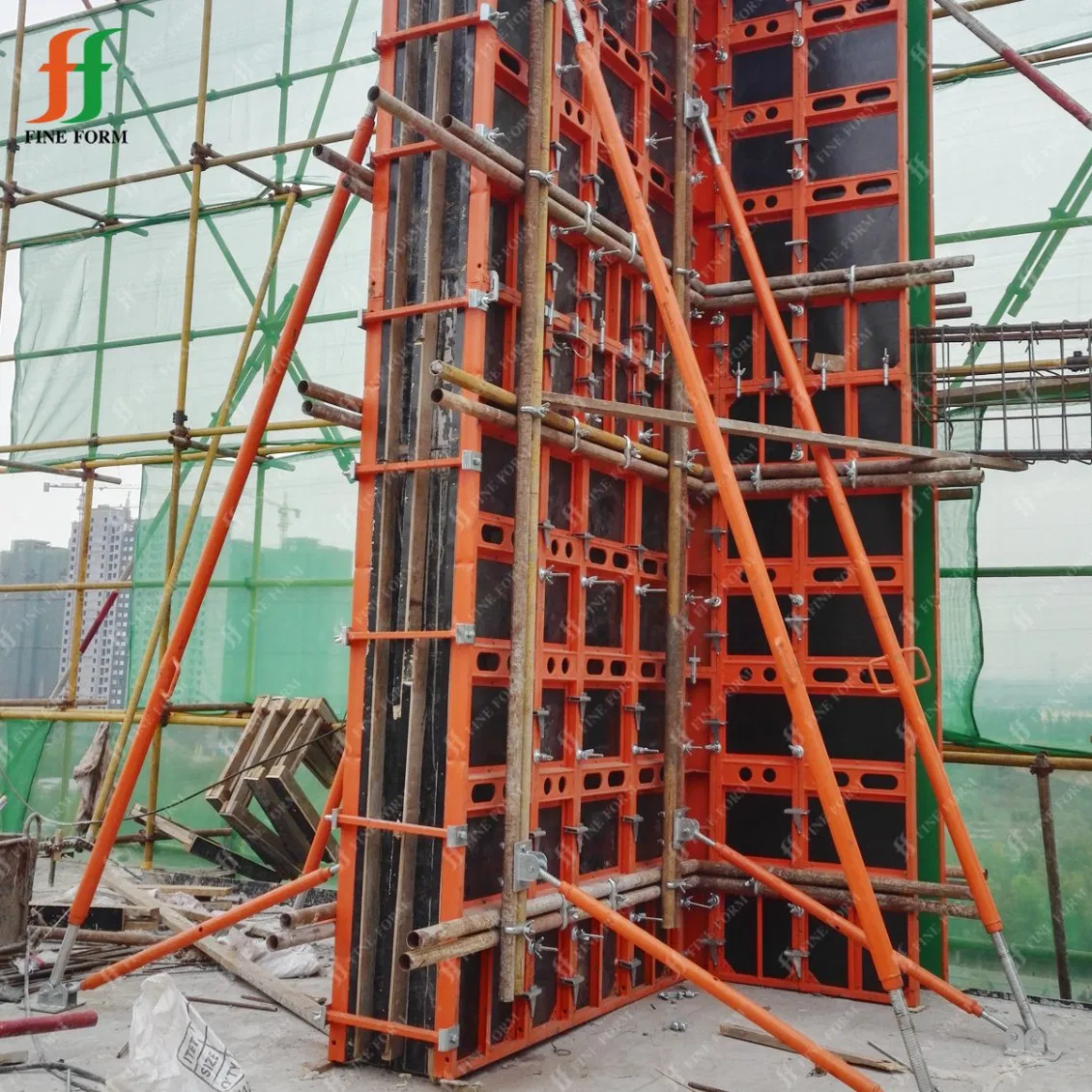 Fineform Formwork Shoring Steel Prop Adjustable Diagonal Brace Push Pull Prop for Supporting Formwork