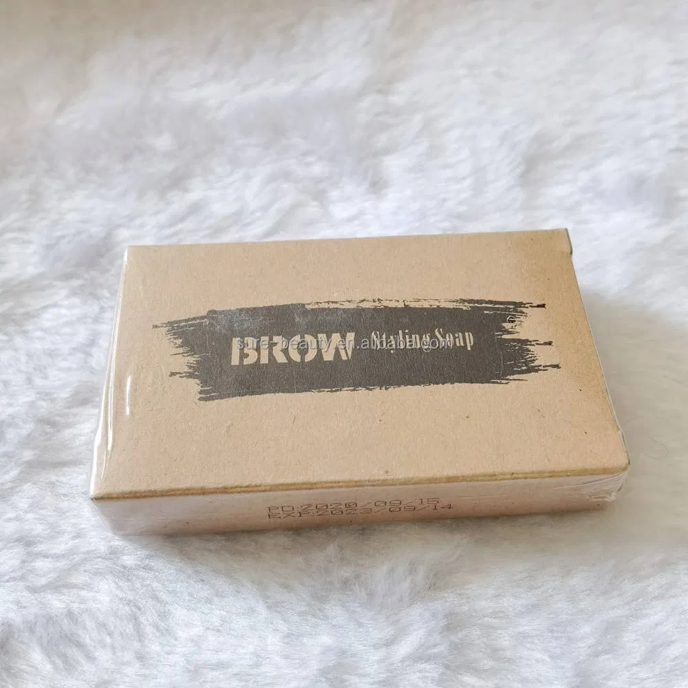 Private Label Natural Brows Soap Long Lasting Brow Styling Soap with Eyebrow Brush