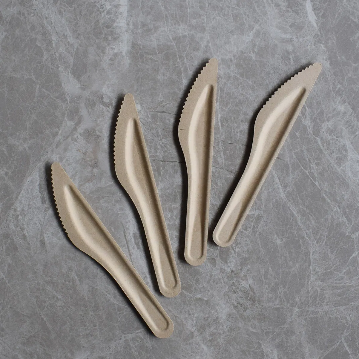 Natural Biodegradable Disposable Bagasse Spoon Fork Knife Cutlery Set