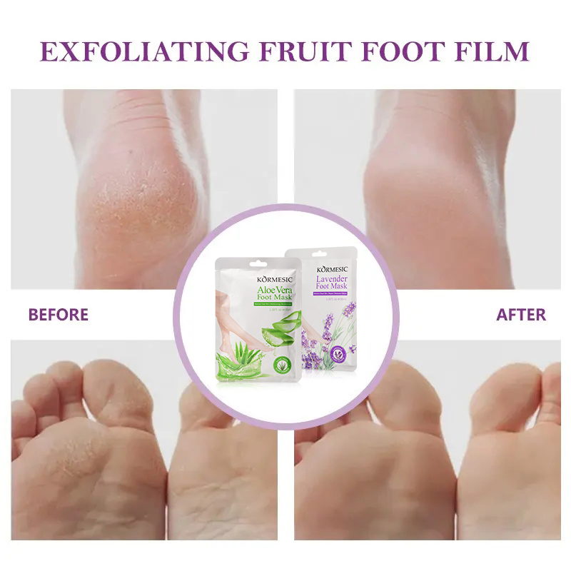 OEM ODM Private Label Foot Peeling Mask Aloe Vera Moisturizing Repair Collagen Foot Mask