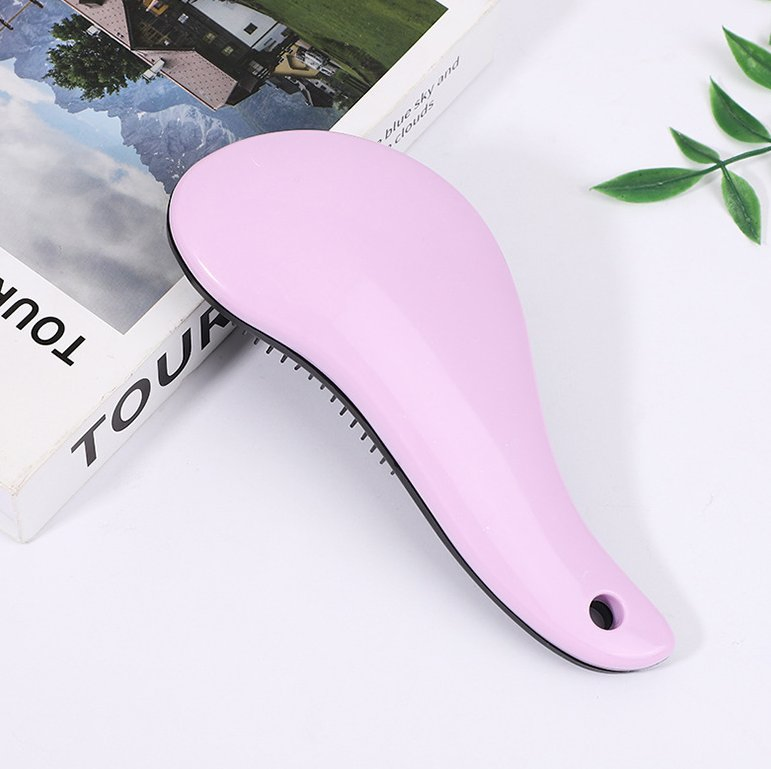 Magic Massage Anti-Static Electroplating Brush Custom Metallic Comb Big Detangle Hair Brush