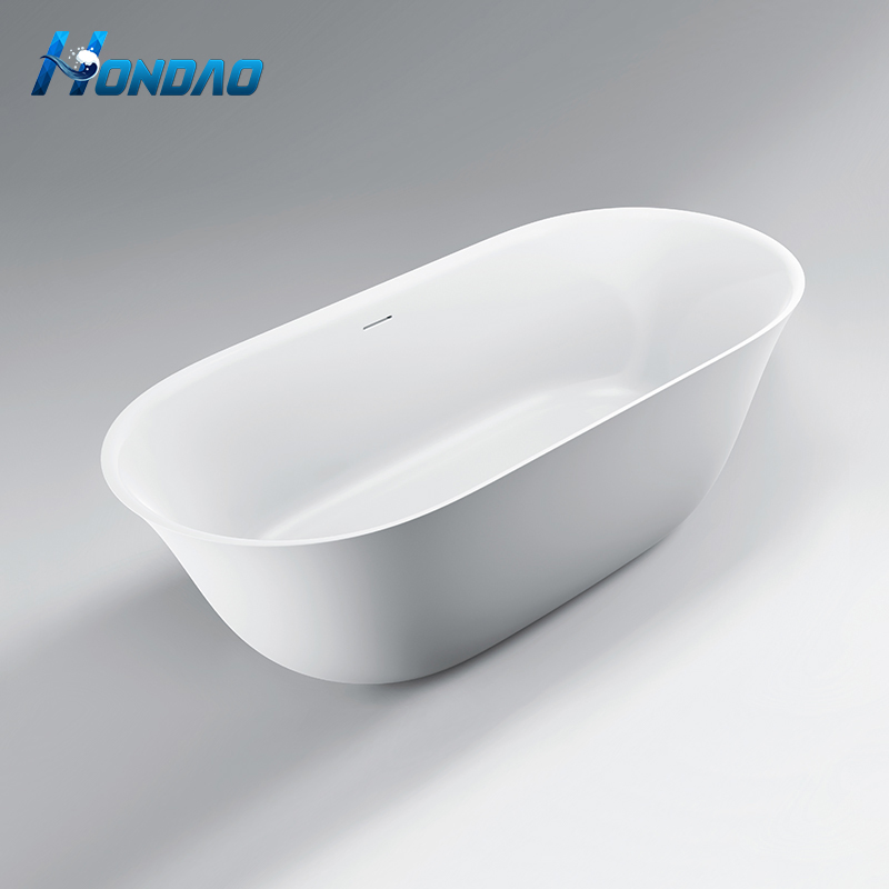 Квадратная белая ванна из искусственного камня