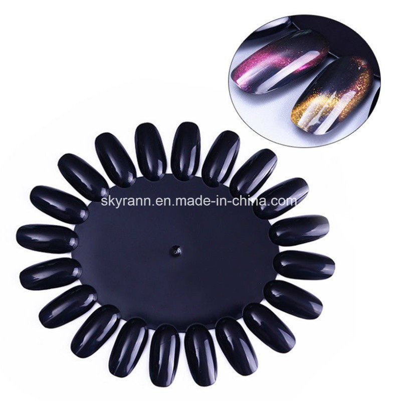 Transparent Natural Nail Tips Practice Manicure Tool Display 36 Tips Color Chart Practice Wheel Round Shape Nail Tips Practice Display