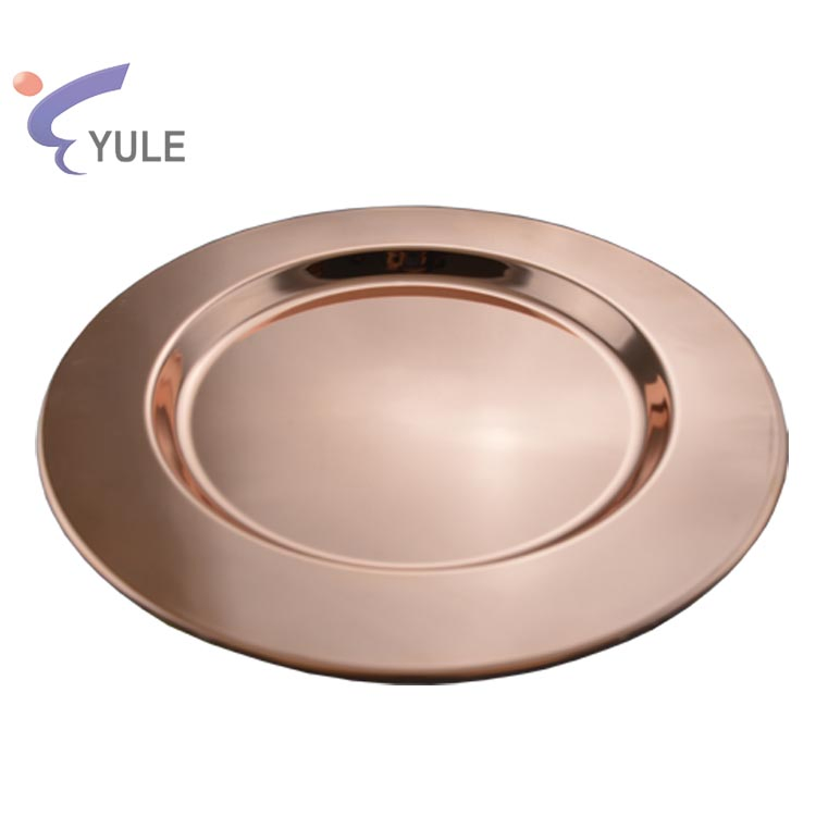 2022 Hot Selling 13 in. Gold Stainless Steel Base Plate for Wedding