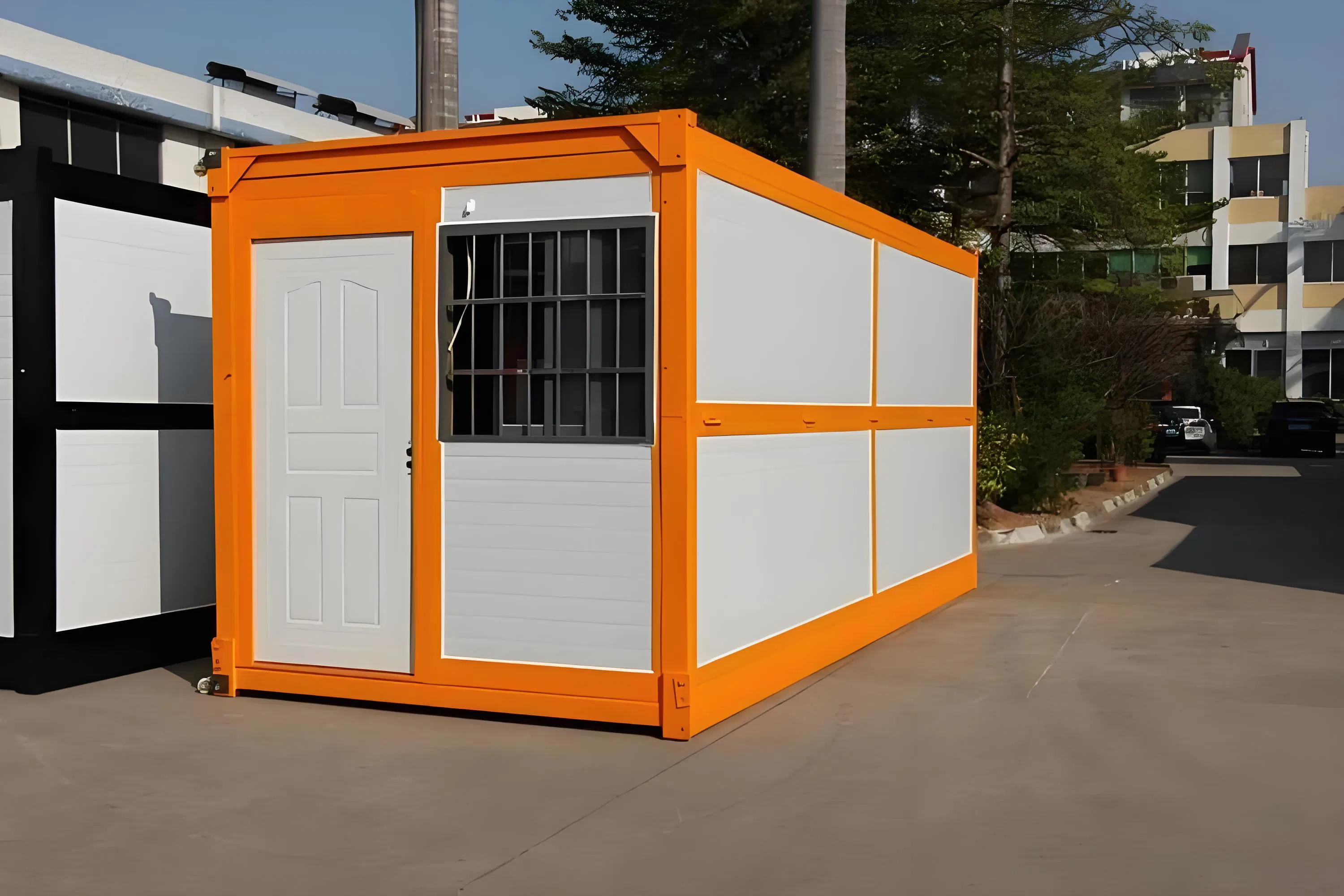 Prefab Foldable House Units Portable Site Office Container House Storage Workshop Warehouse