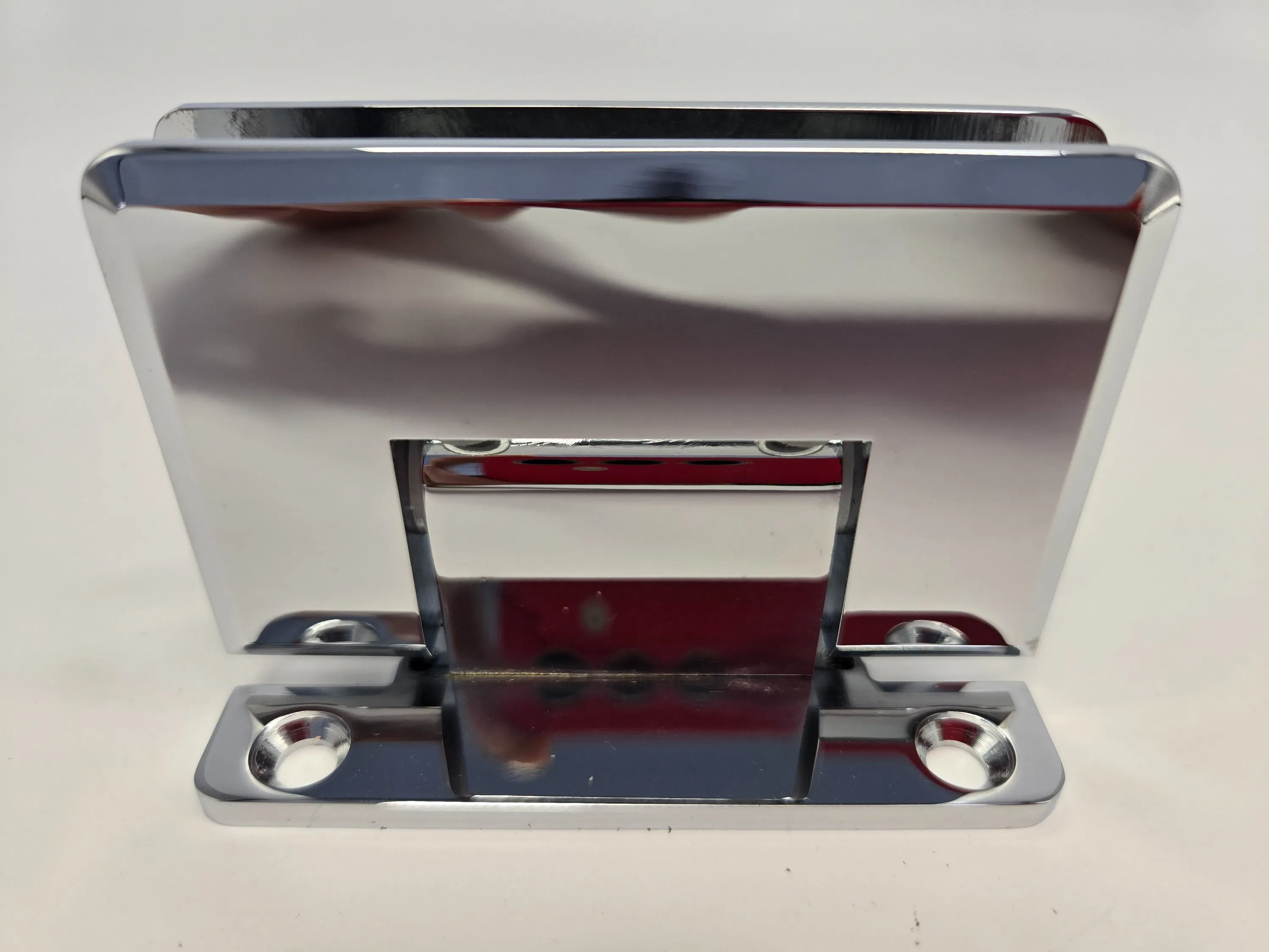 Beveled Standard Solid 90 Degree Wall to Glass Shower Door Hinge