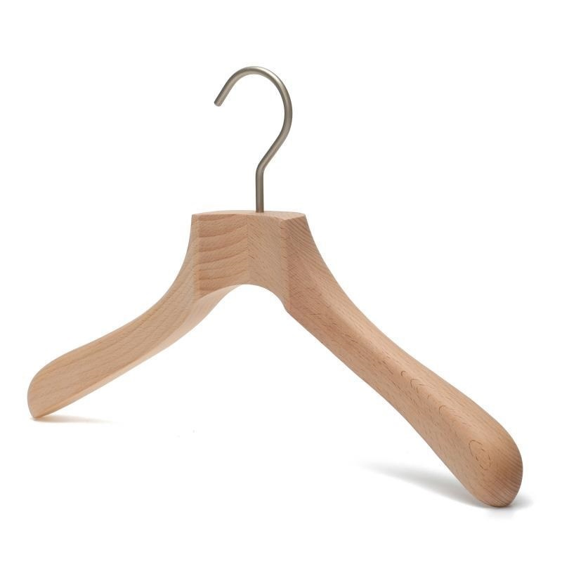 Adjustable Swivel Hook Natural Color Wooden Hanger for Shirt Closet Use