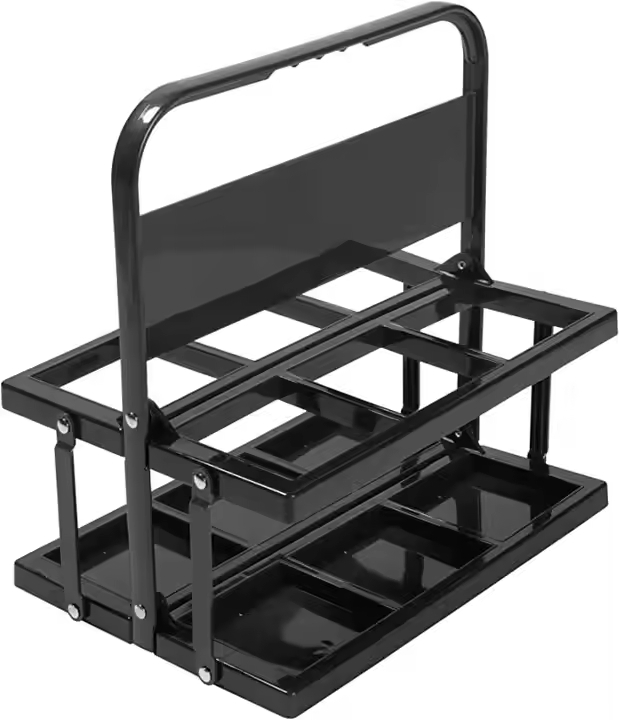 Portable Plastic Foldable Six Pack Water Bottle Carrier Beer Beverage Baskets 2 Bottle Wine Beer Carrier with Opener