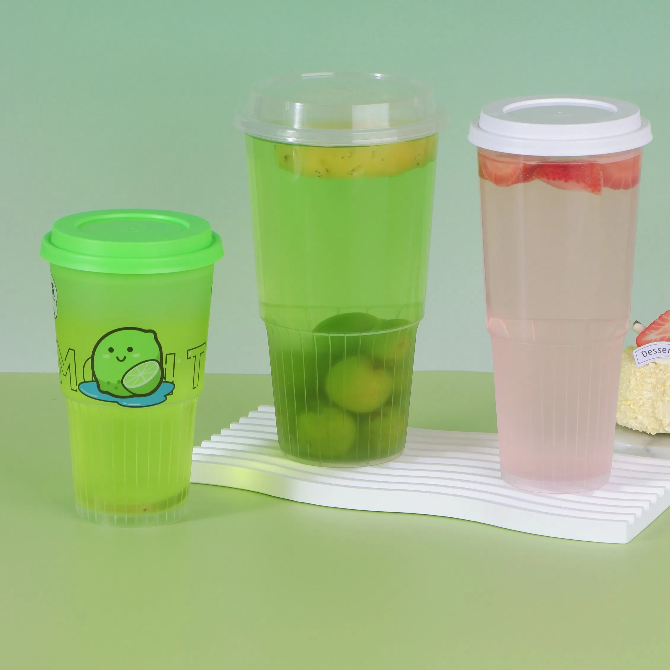 Unbreakable Food-Grade Disposable Cold Cups for Iced Tea Lemonade