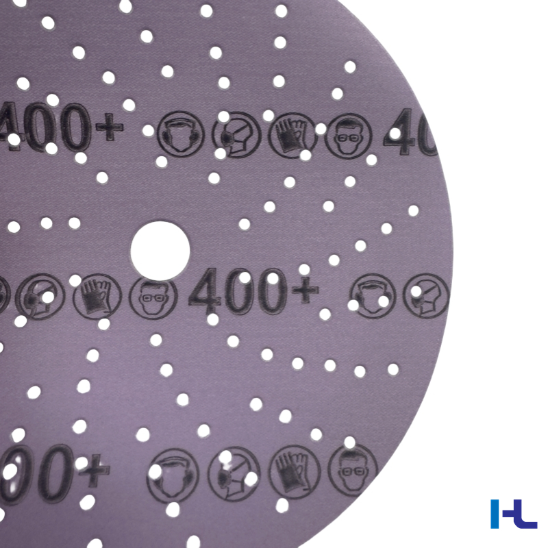 No Holes 150mm 6 Inch Purple Film Backing Hook Loop Ceramic Polishing Sanding Abrasive Sand Grinding Disc for Paint, Deburring, Rust, Metal P80