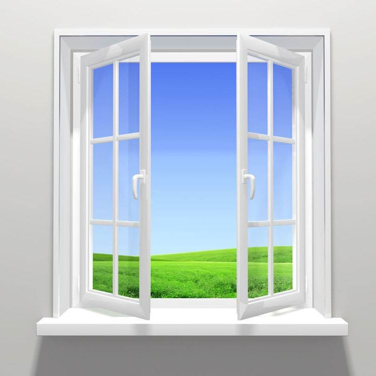 French Design Good Quality UPVC Casement Window Double Glazing PVC Windows