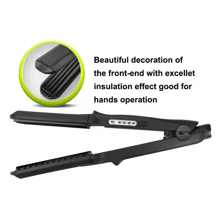 4 in 1 Interchangeable Hair Iron Hair Crimper and Plate Hair Straightener