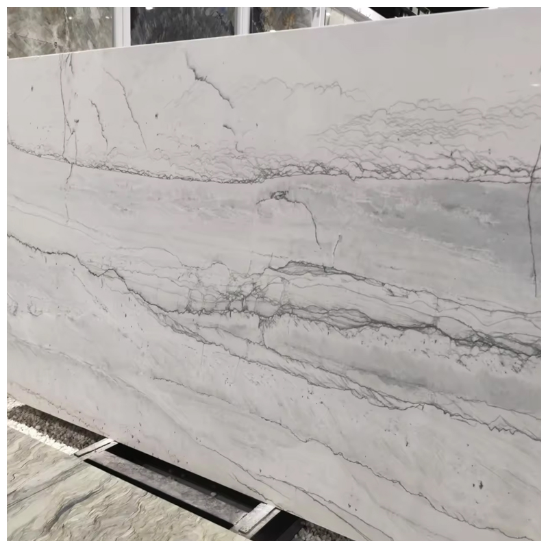 Brazilian Luxury White Macaubas Eoxitc Quartzite for Accent Wall and Countertops