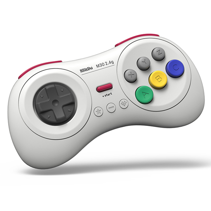 8bitdo M30 2.4G Wireless Gamepad Controller with 6-Button Layout for Sega Genesis Mini / Mega Drive Mini / Switch