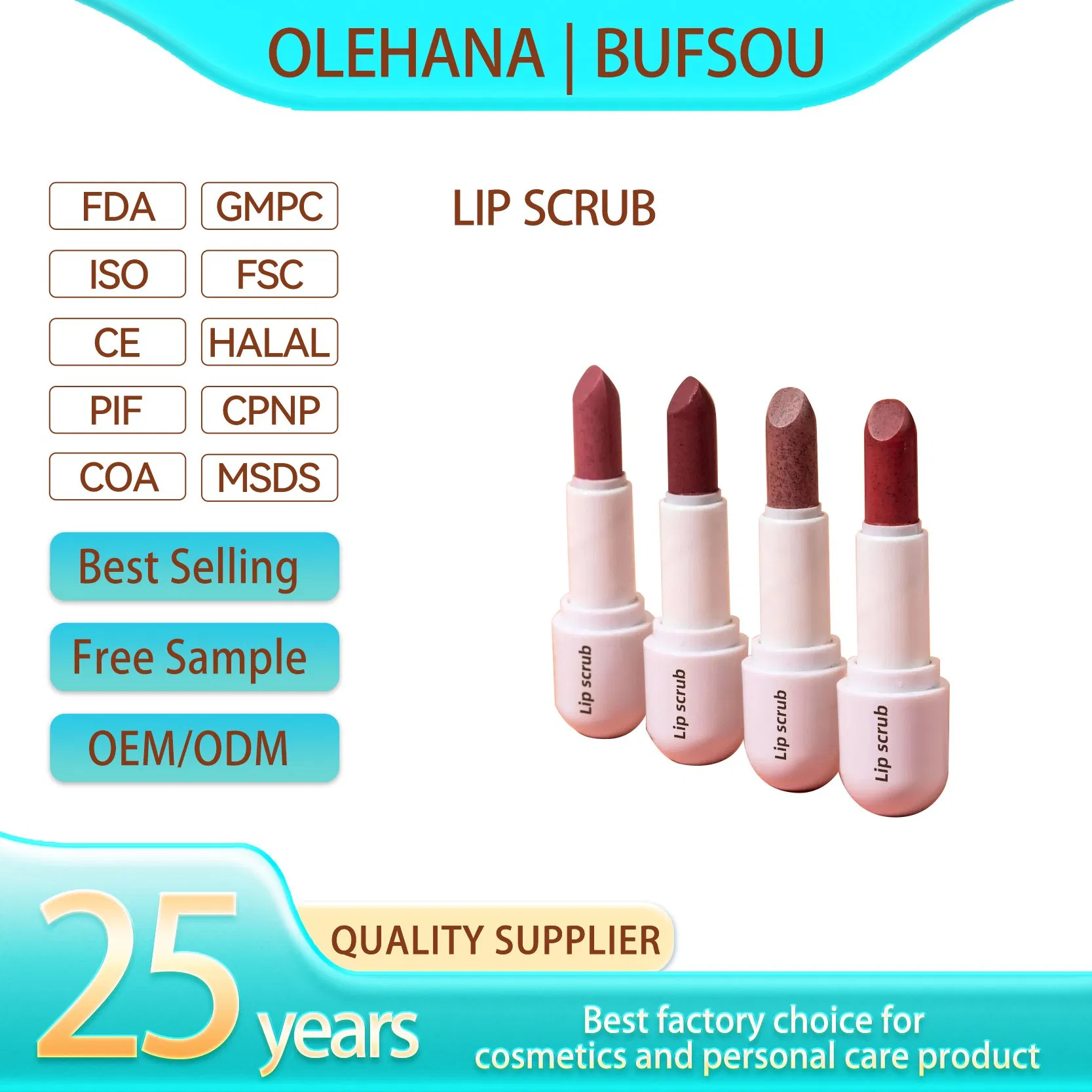 OEM Dry Cracked Lips Repairing Exfoliating Brightening Softening Dark Spots Fading Lip Scrub Balm