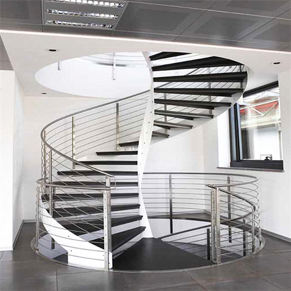 Best Price Curved Glass Staircases with Bent Glass Railing/Glass Spiral Staircase