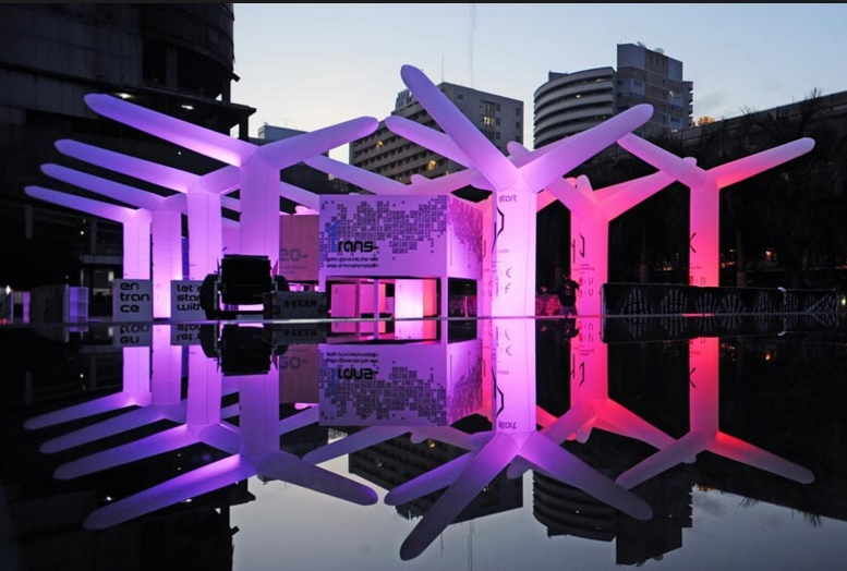 Light up Inflatable Cone Pillar Tube Prop Colorful Blow up Advertising for Festival