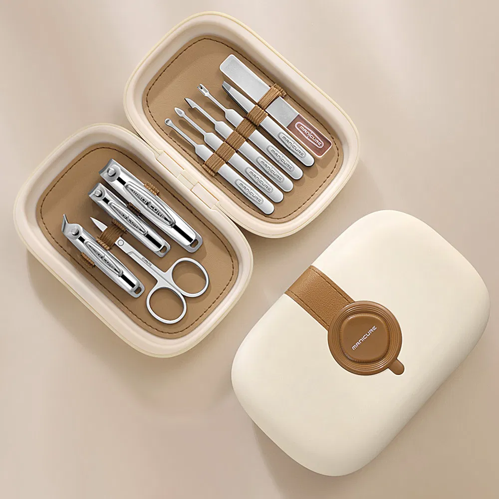 Beauty Care Tools Travel Manicure and Pedicure Nail Tool Stainless Steel Nails Art Clipper Kit with Case